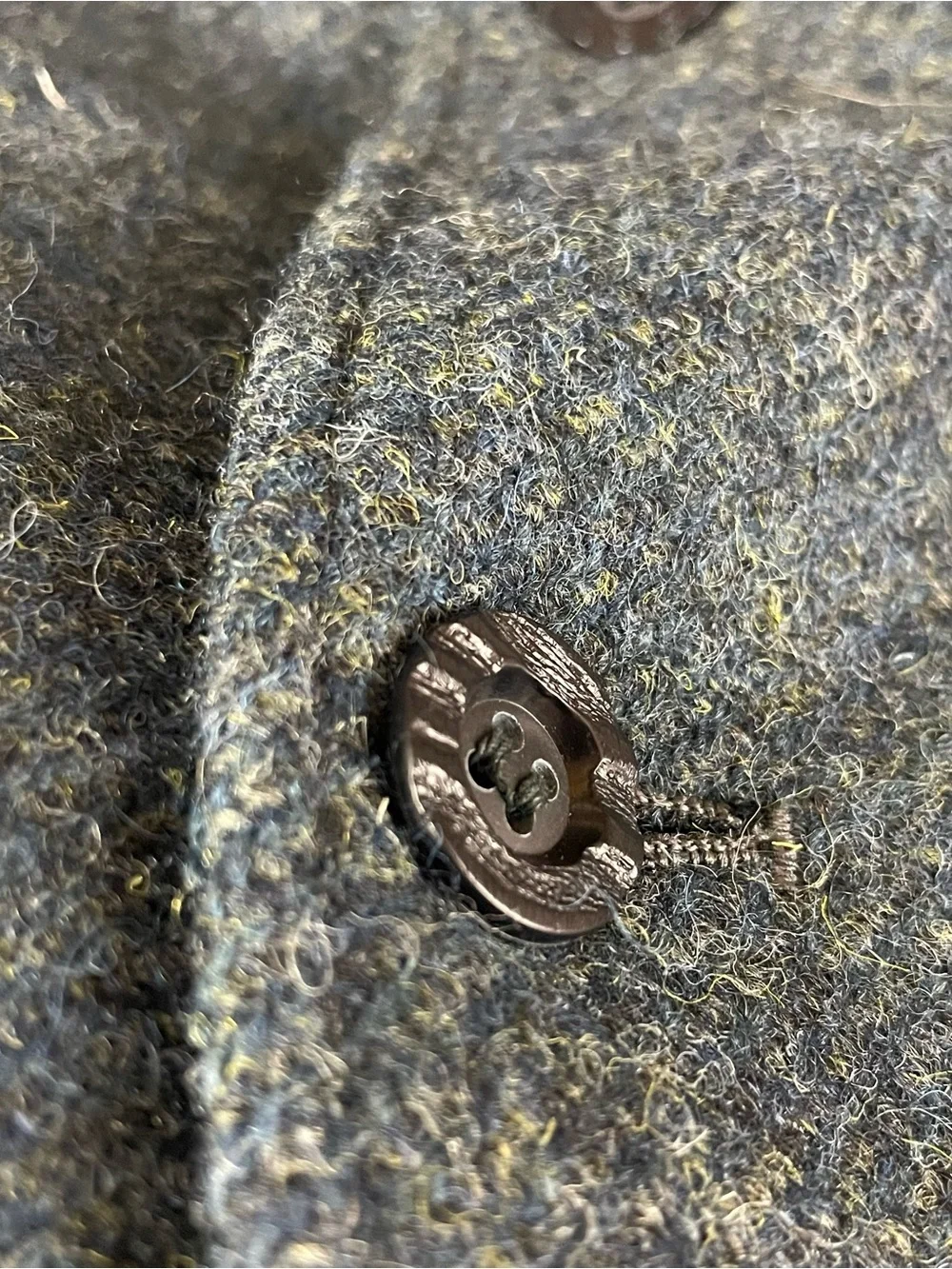 Vintage Harris Tweed Blazer 40 1960s Union Tag Virgin Wool Partially Lined